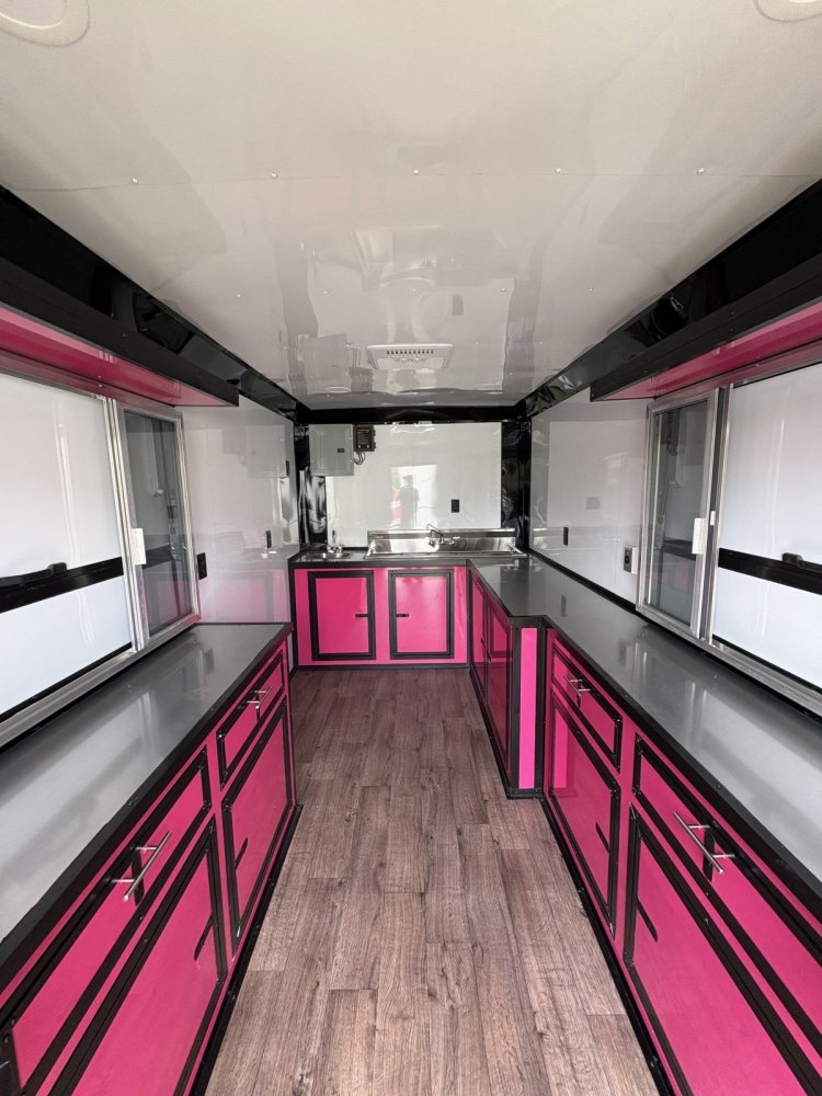 7×14 TA Hot Pink Coffee Trailer – Food & Vending – Quality Cargo
