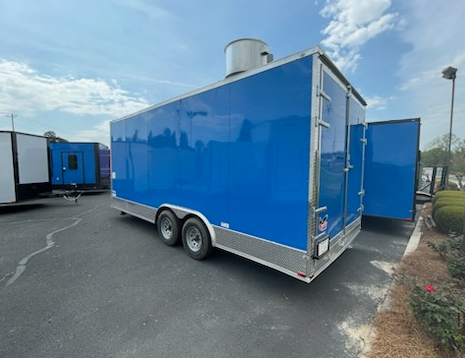 8.5×20 TA3 Concession Trailer – Food Trailer Blue – QUALITY CARGO
