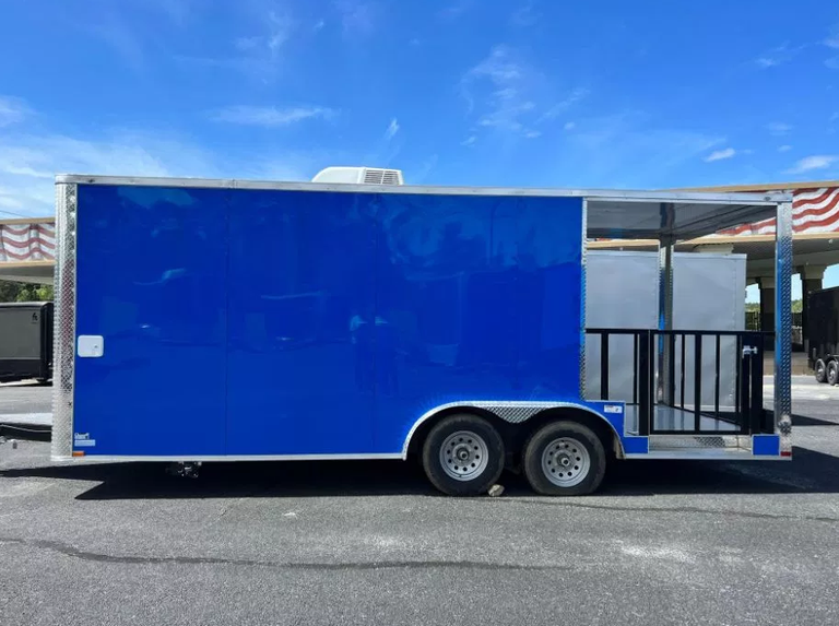 8.5X20 TA3 DEEP BLUE BBQ TRAILER – Quality Cargo