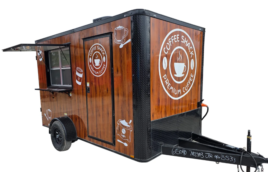 7′ X 12′ Coffee Theme Concession Food Trailer Fully Loaded Turnkey With Appliances