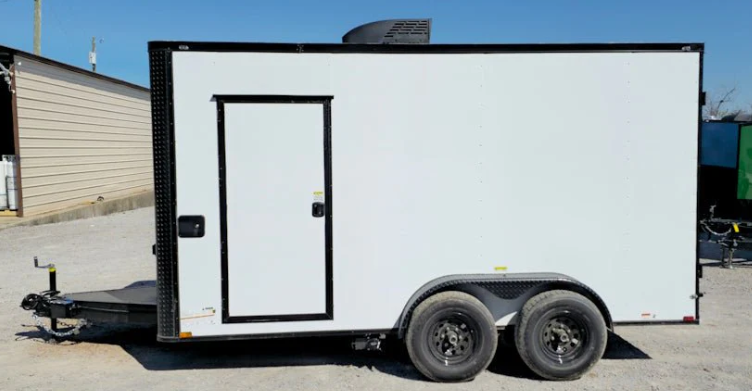 7′ X 14′ White W/ Blackout Concession Trailer Event Catering