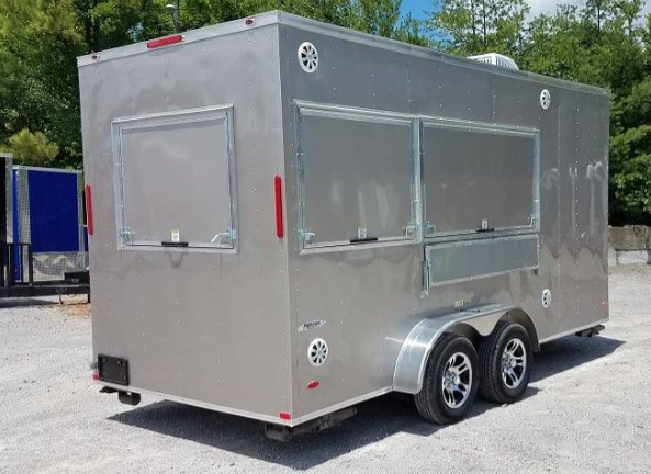 7′ X 16′ White Concession Trailer Beverage Event Catering