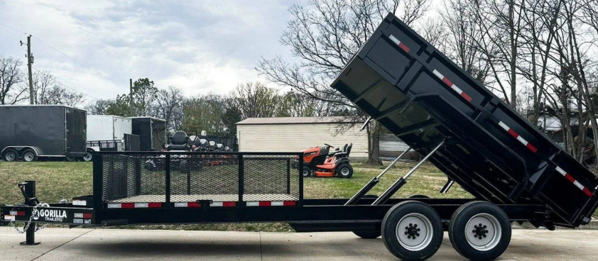 7×20 Hybrid Utility Dump Trailer 2ft Sides with Box (2) 7K Axles No Side Gate